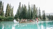 Canoeing with friends.